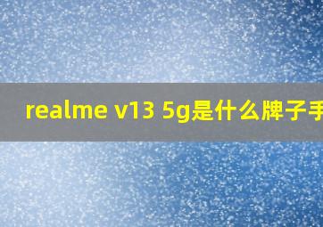 realme v13 5g是什么牌子手机